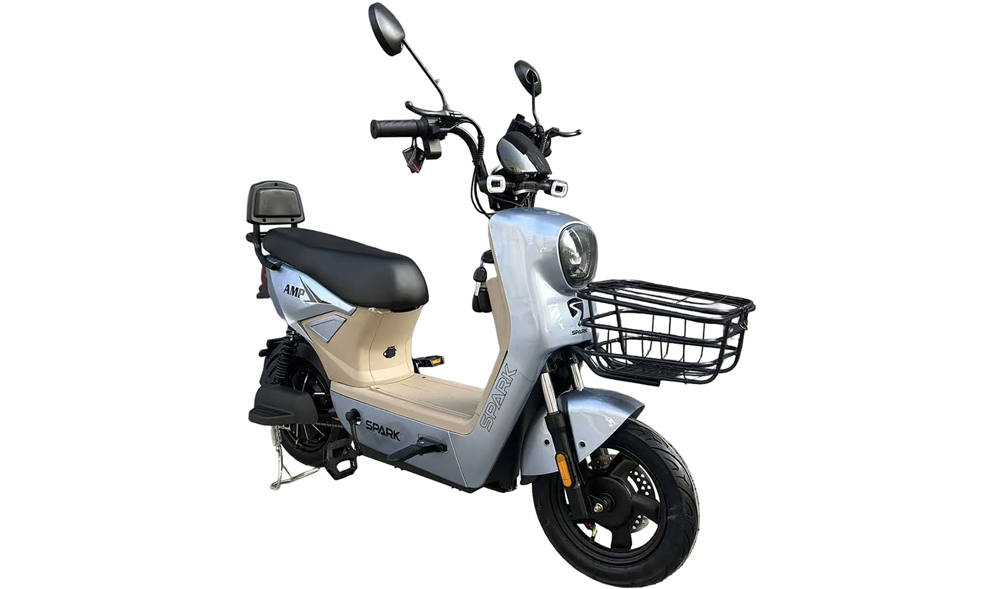 Велосипед с электромотором SPARK AMP 14", 48V/800W/25Ah, год 2026, серый 4