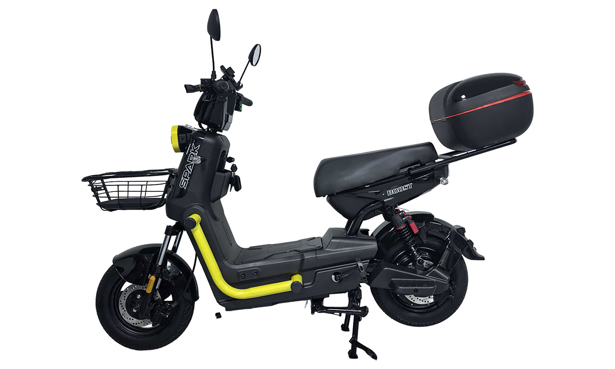 Велосипед з електромотором SPARK BOOST 14", розмір універсальний, рік 2026, 72V/1200W/25Ah, чорний 