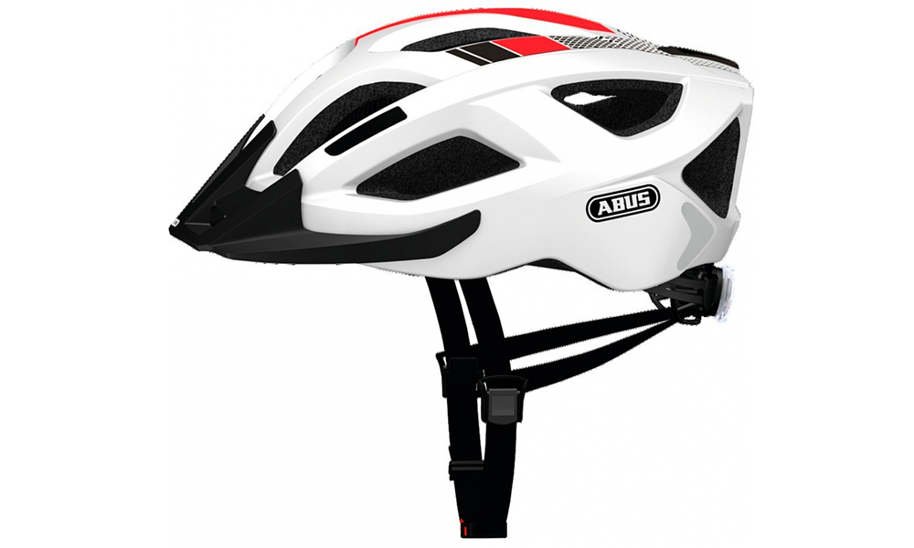 Фотография Велошлем спортивний ABUS ADURO 2.0 размер S (51-55 см), Бело-красный