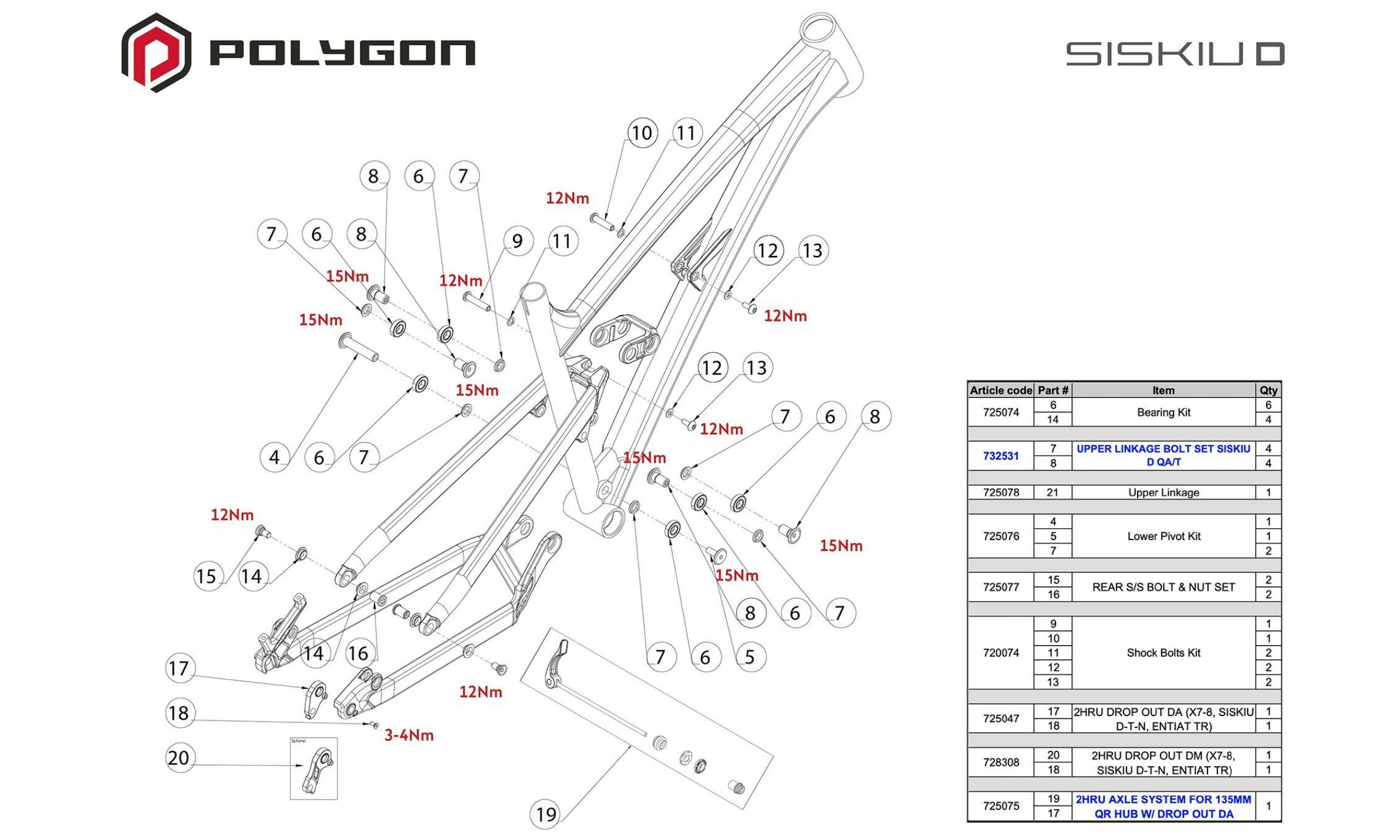 Велосипед POLYGON SISKIU D7 29", розмір M, рама 17, рік 2026, синьо-білий 2