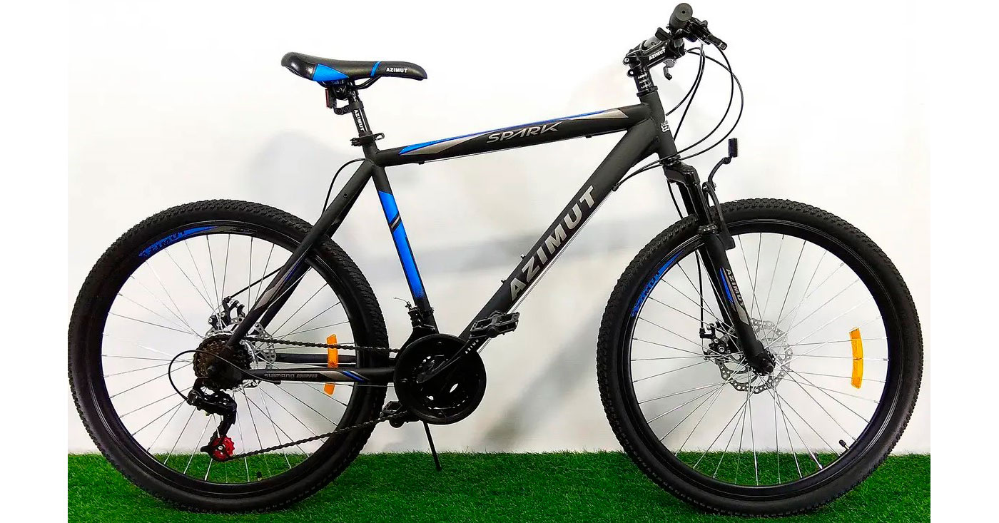 Фотографія Велосипед Azimut Spark GD 26" розмір L розмір 20 Чорно-Синій 