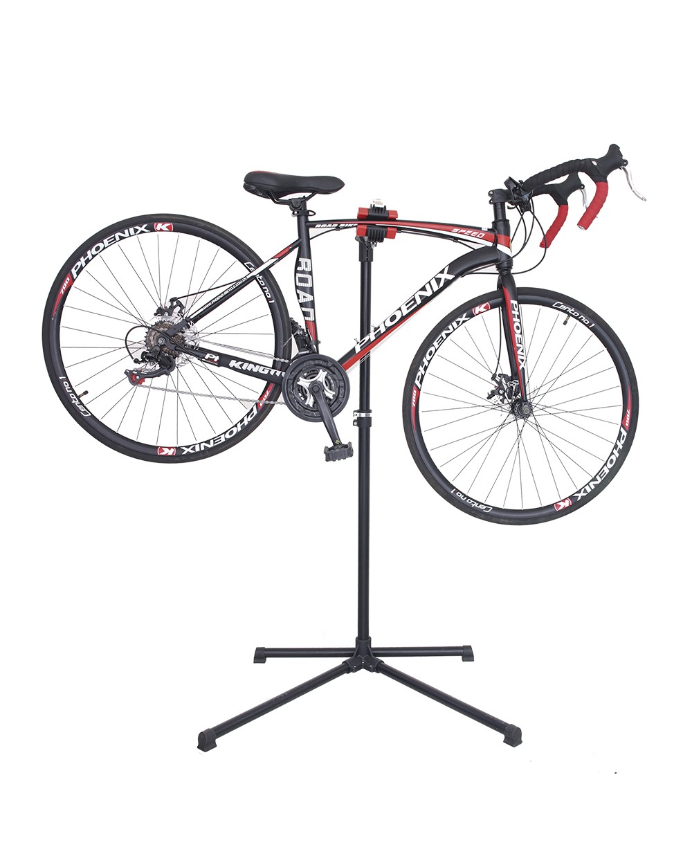 Стойка складная для велосипеда Bike Repair Stand с полкой, сталь, черная 2