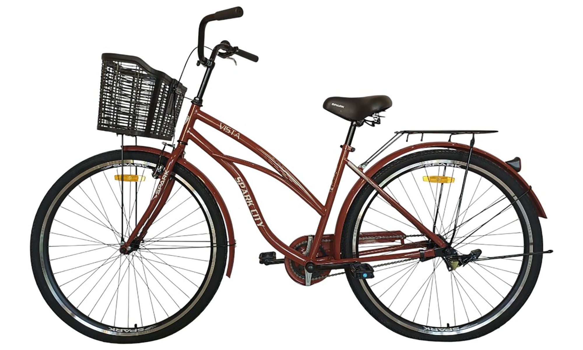 Велосипед SPARK CITY VISTA 28", размер M, рама - 18", год 2026, бордовый 4