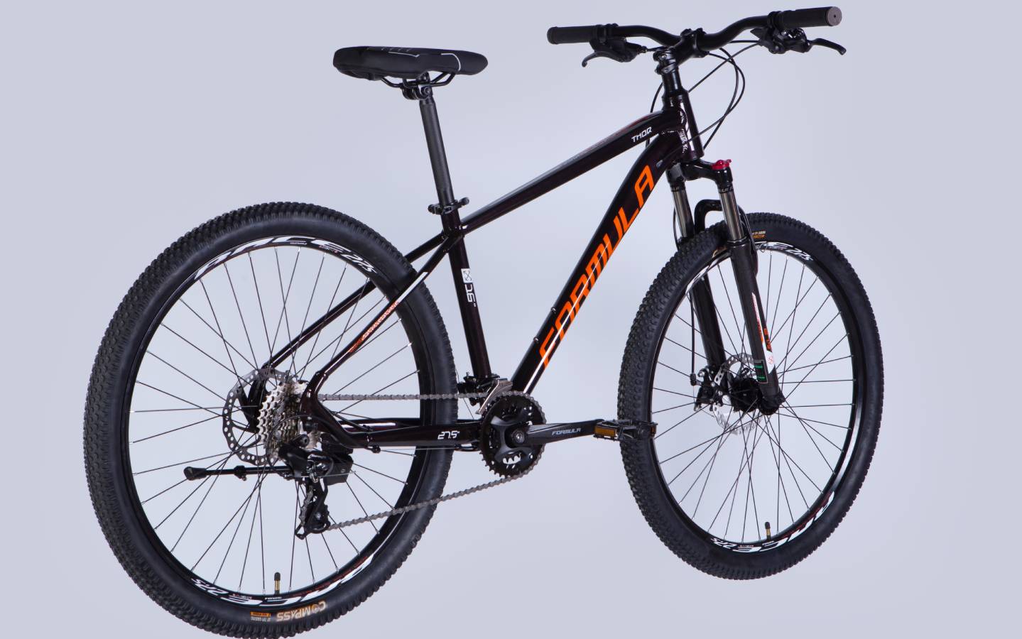 Велосипед Formula THOR DD 27,5" размер S рама 16" 2025 черно-оранжевый 3