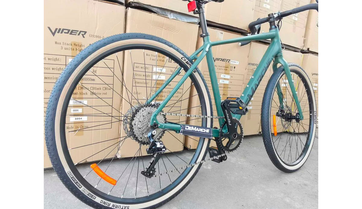 Фотография Велосипед DeMARCHE Gravel Stone 1x11 28" размер М 2022 Зеленый 5