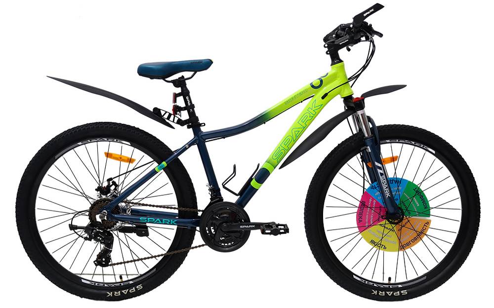 Фотография Велосипед SPARK MONTERO 26" размер S рама 15" 2024 Желто-синий