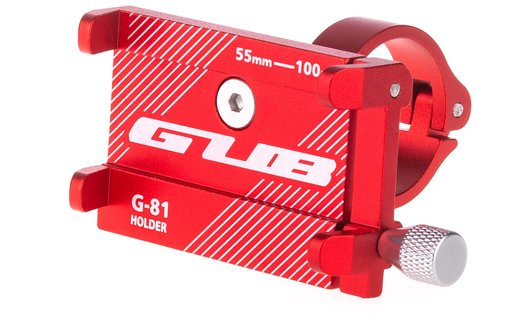 Фотографія Держатель гаджета GUB G-81 на руль алюминиевый, красный
