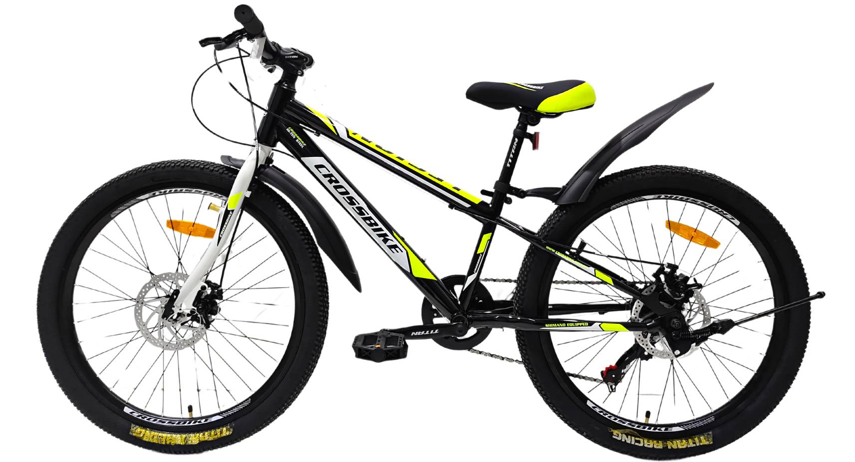 Фотография Велосипед CrossBike Legion 24", размер XXS рама 11" (2024), Черно-желтый 2