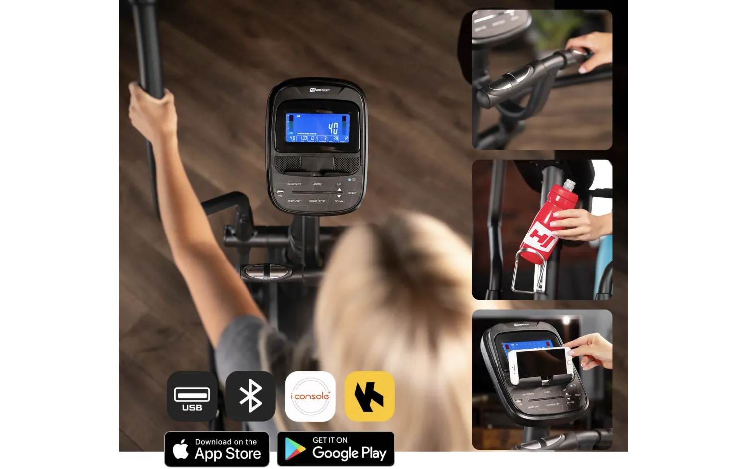 Орбітрек Hop-Sport HS-160CF Stage електромагнітний сірий 5 Орбітрек Hop-Sport HS-160CF Stage електромагнітний сірий 5
