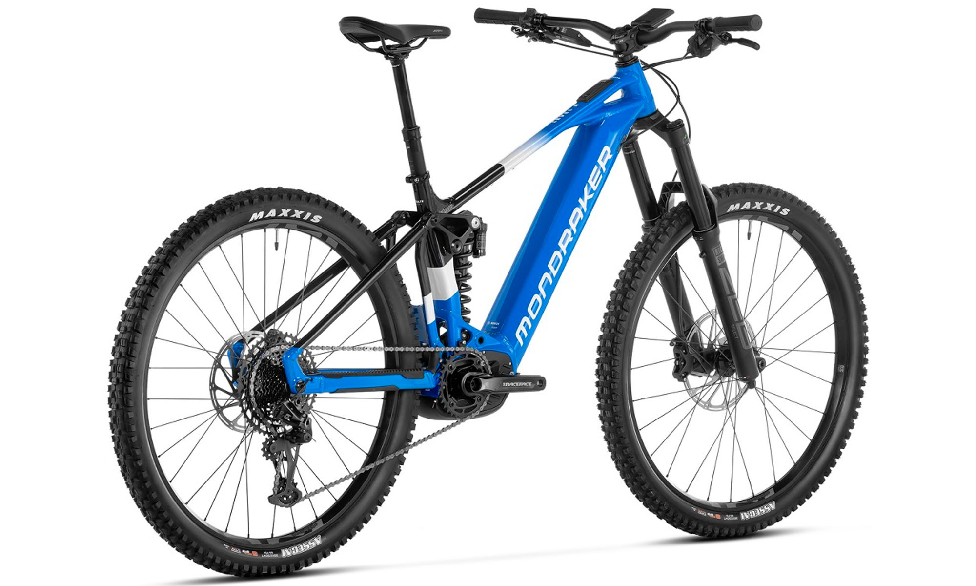 Электровелосипед MONDRAKER LEVEL R 29" 180mm, 750Wh Bosch Performance CX Smart, размер M, 2023, сине-белый 2 Электровелосипед MONDRAKER LEVEL R 29" 180mm, 750Wh Bosch Performance CX Smart, размер M, 2023, сине-белый 2