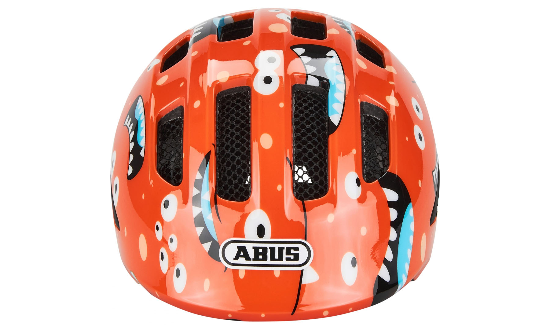 Велошлем детский ABUS SMILEY 3.0 Orange Monster, размер M (50-55 см), оранжевый монстр 4