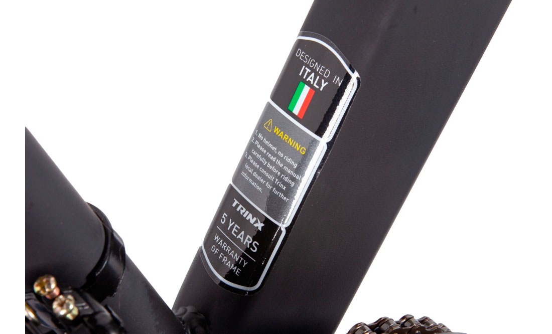 Фотографія Велосипед Trinx M100 Elite 27.5" розмір L рама 20 2022 Matt-Black-Grey-Orange 7