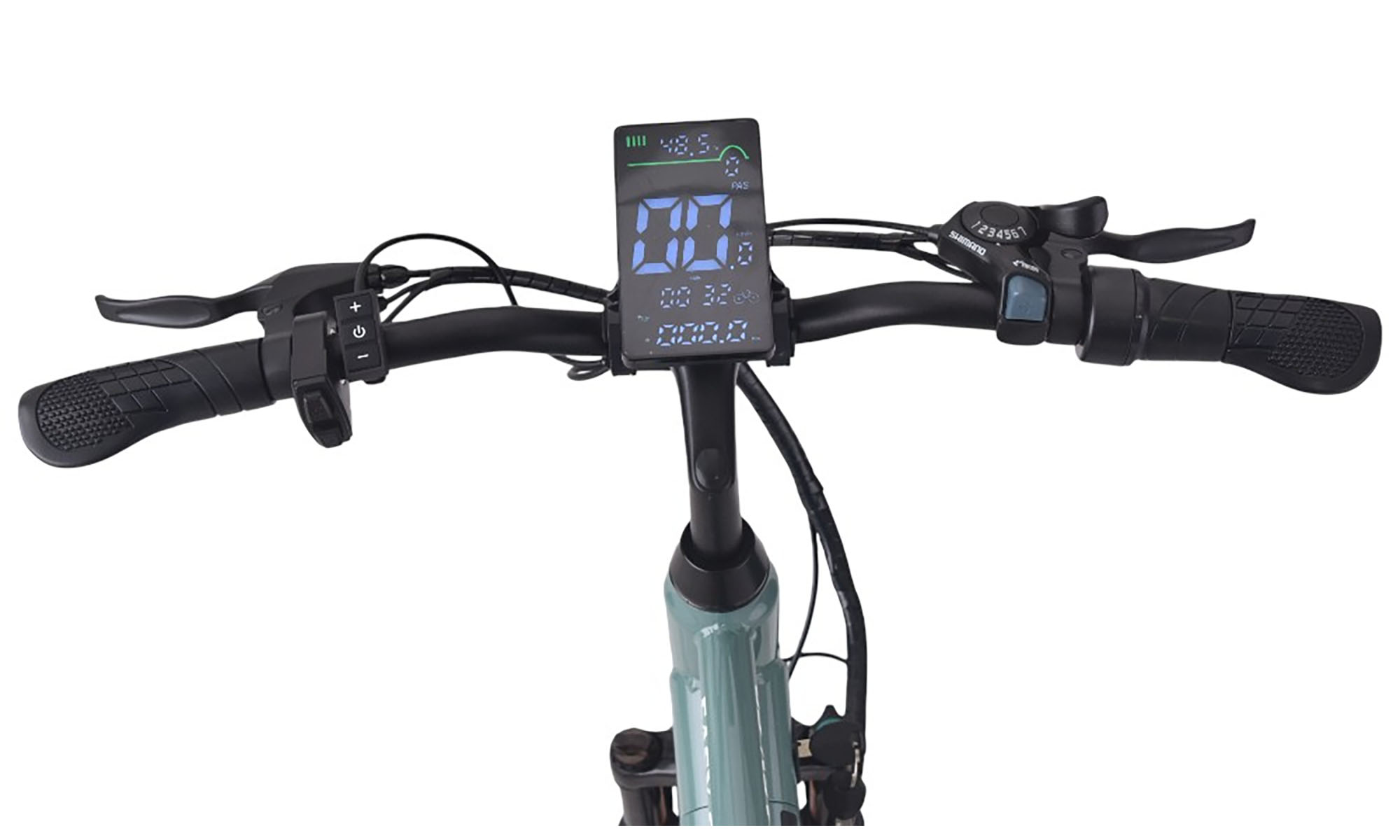 Велосипед с электромотором SPARK E-CITY EASY GO 26", размер M, рама 17", 48V/500W/12,5Ah, год 2026, серо-оливковый 3