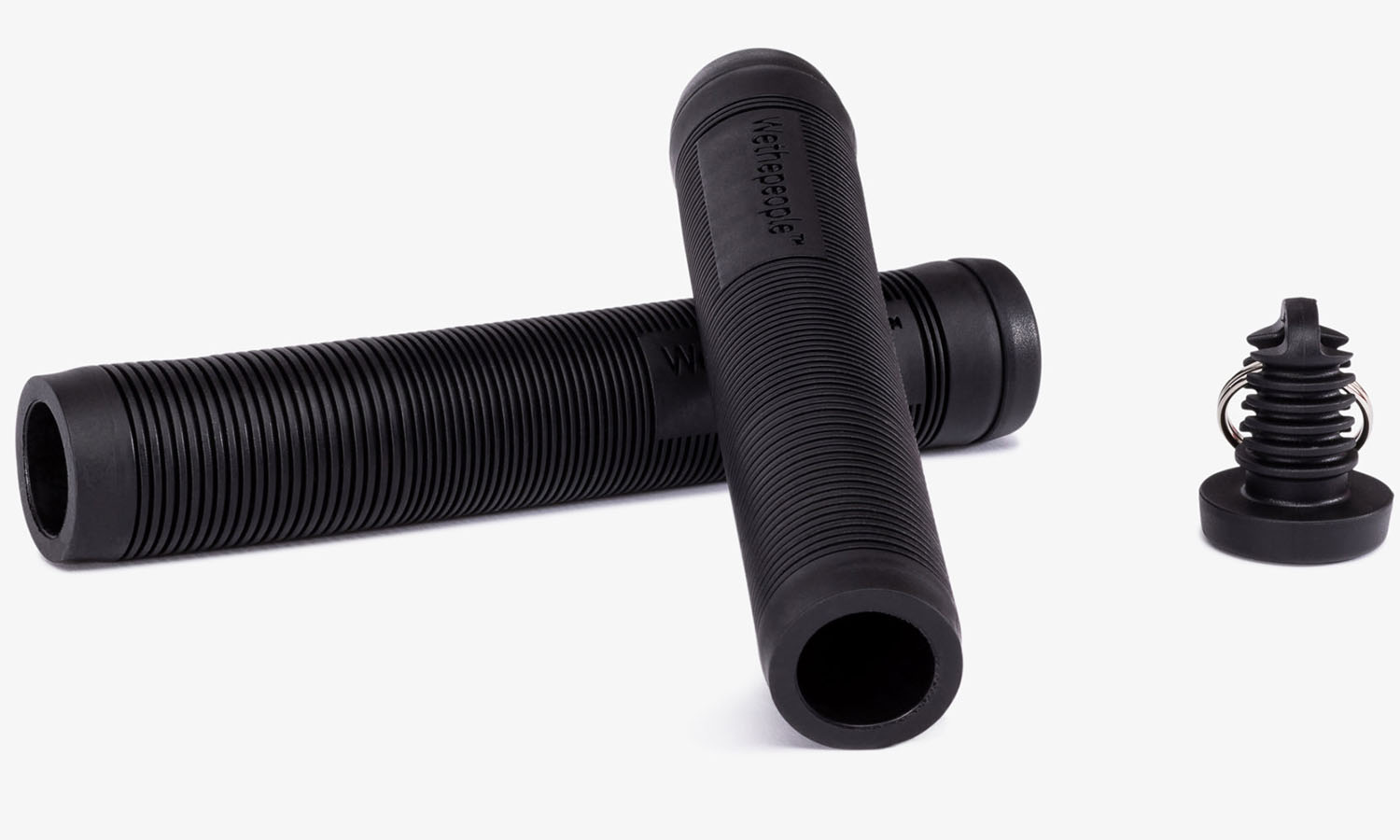Грипсы WeThePeople PERFECT without flange 165mm Ø 29.5mm черные, с брелком барендой 2