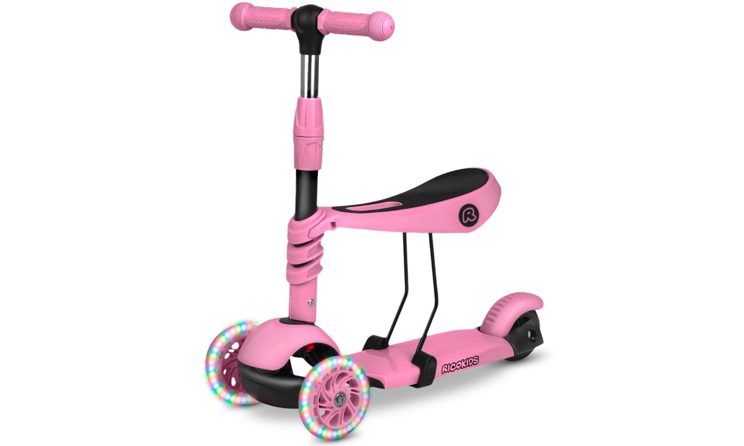 Самокат дитячий триколісний Ricokids Piko рожевий 11 Самокат дитячий триколісний Ricokids Piko рожевий 11