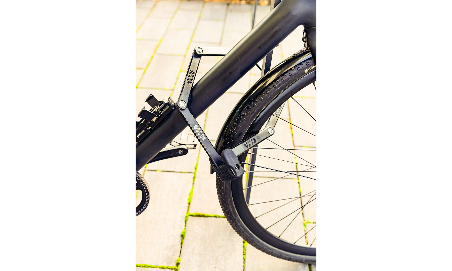 Замок сегментний ABUS 6000K/90 Bordo чорний + кріплення під сідло SF 4