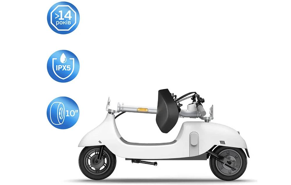 Электросамокат с сидением OKAI Ceetle PRO EA10C 10" 350(900)W, 25Km/h, 10,4Ah, NFC, App, белый 16 Электросамокат с сидением OKAI Ceetle PRO EA10C 10" 350(900)W, 25Km/h, 10,4Ah, NFC, App, белый 16