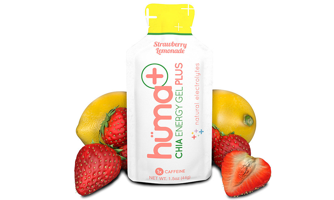 Фотографія Гель енергетичний HUMA Strawberry & Lemonade з електролітами та кофеїном 42 г Лимонад-полуниця