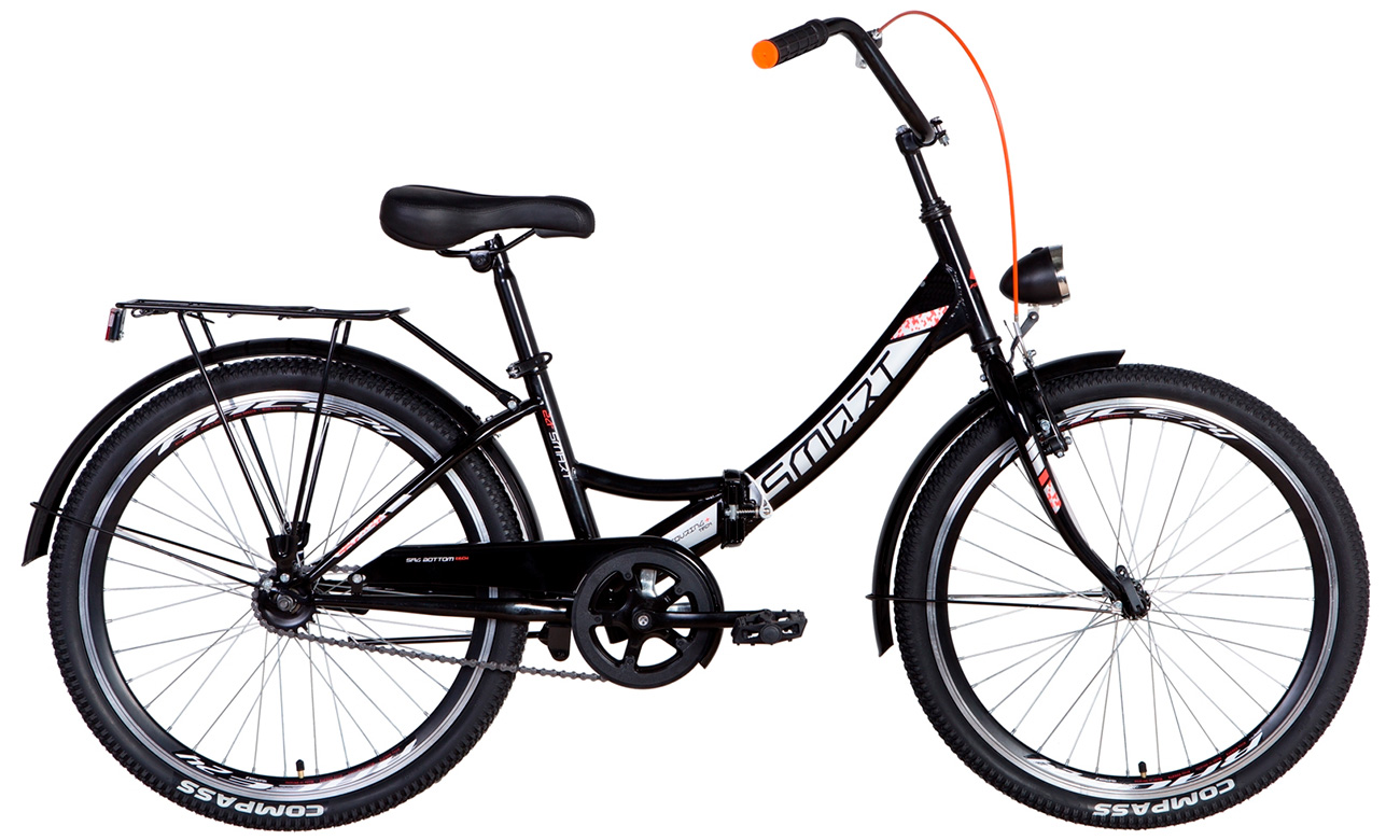 Фотография Велосипед Formula SMART Vbr с фонарём 24" (2021) 2021 Черно-оранжевый