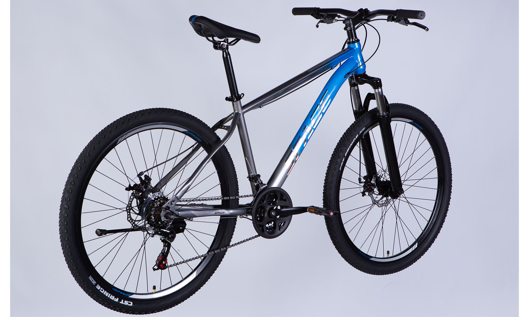 Велосипед SPACE MARS DD FR 27.5", размер M, рама-17", год 2026, сине-серый 3
