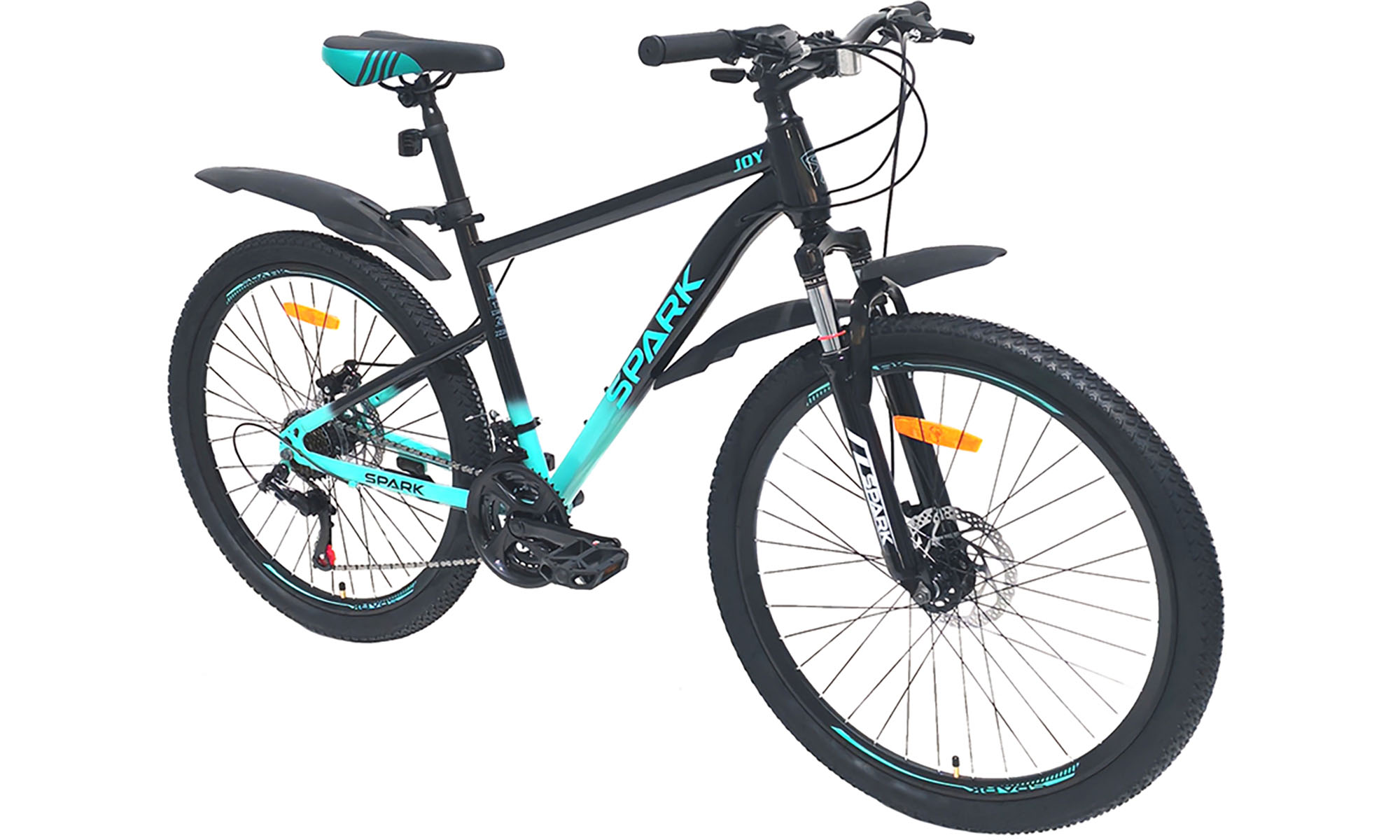 Велосипед SPARK JOY 26", розмір M, рама 17", 2025, чорний з бірюзовим 4