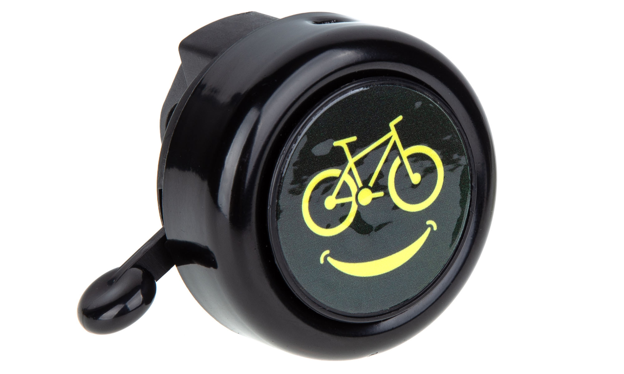 Звонок ONRIDE Rang 10, велосмайл черный, алюминиевый, диаметр руля 22мм, черный Звонок ONRIDE Rang 10, велосмайл черный, алюминиевый, диаметр руля 22мм, черный