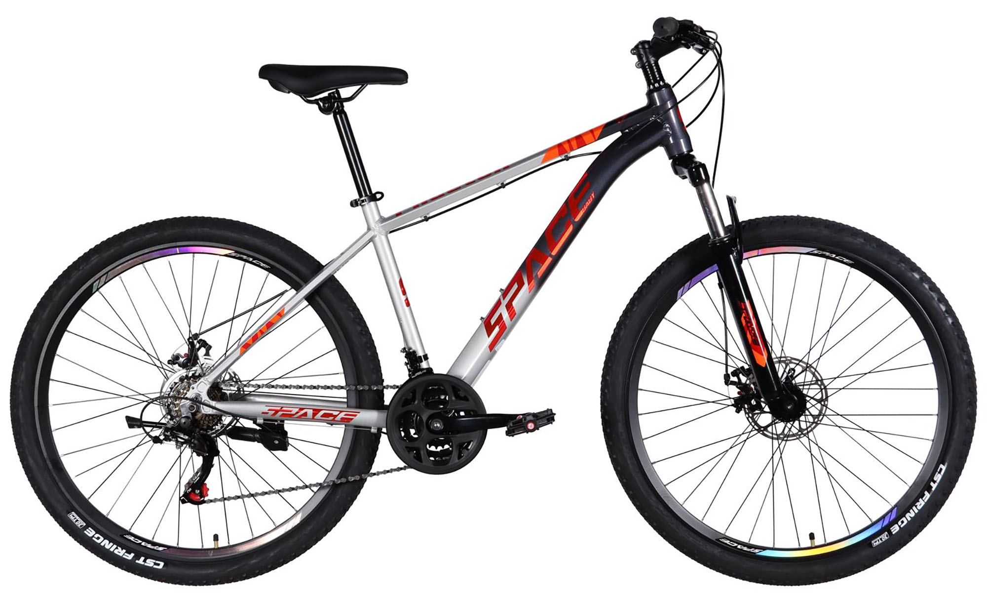 Велосипед SPACE PHAETON DD FR 27.5", розмір M, рама-17", рік 2026, сіро-сріблястий Велосипед SPACE PHAETON DD FR 27.5", розмір M, рама-17", рік 2026, сіро-сріблястий