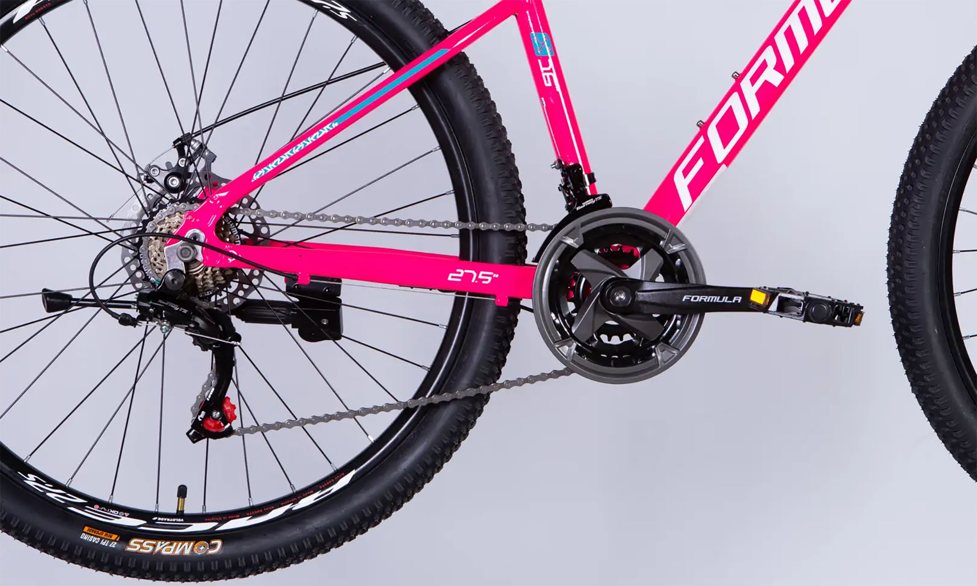 Велосипед Formula MOTION DD FR, 27.5", розмір S, рама-16", рік 2026, рожевий з білим 4 Велосипед Formula MOTION DD FR, 27.5", розмір S, рама-16", рік 2026, рожевий з білим 4