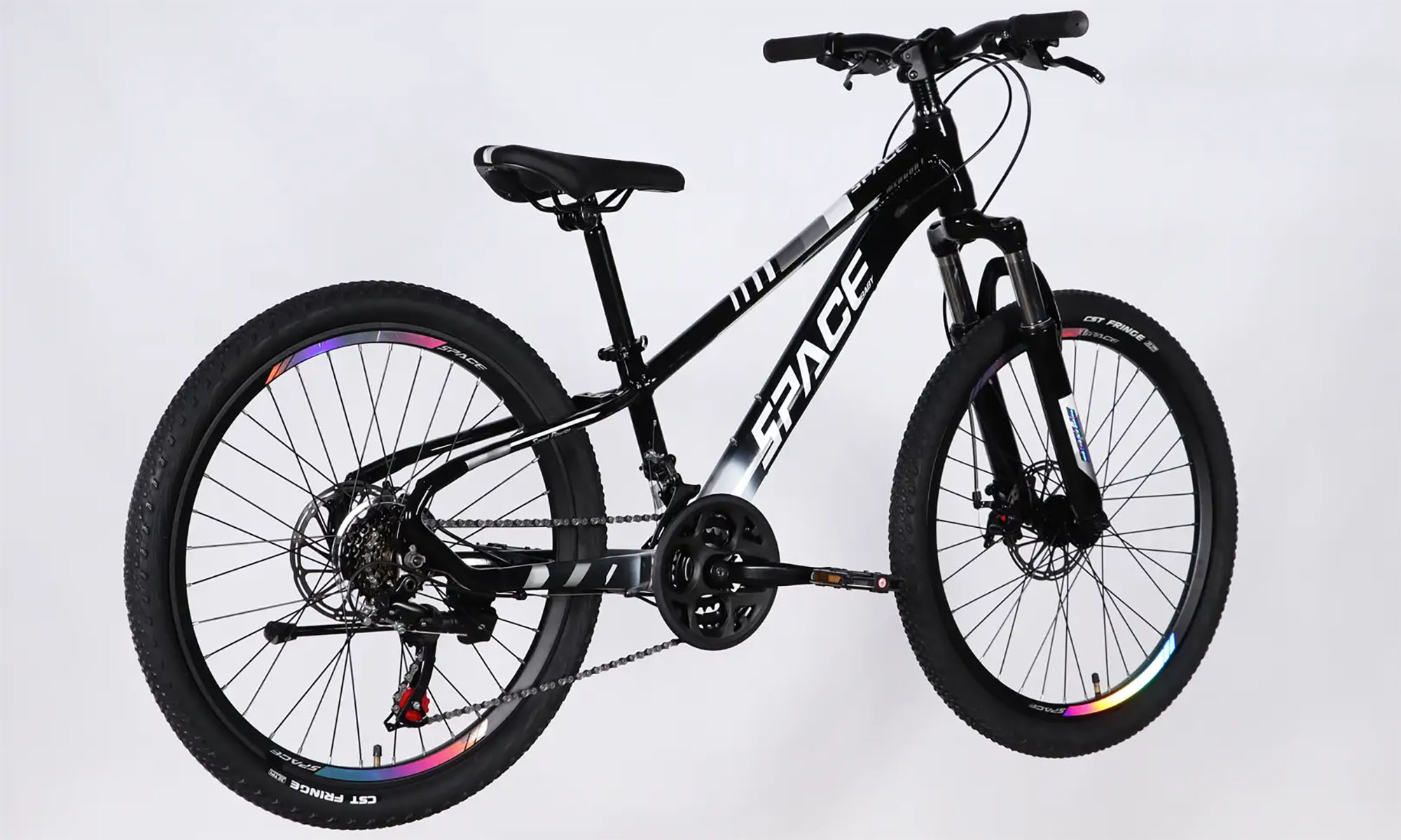 Велосипед SPACE MERCURY DD FR, 24", размер XXS, рама-11", год 2026, черно-белый 4