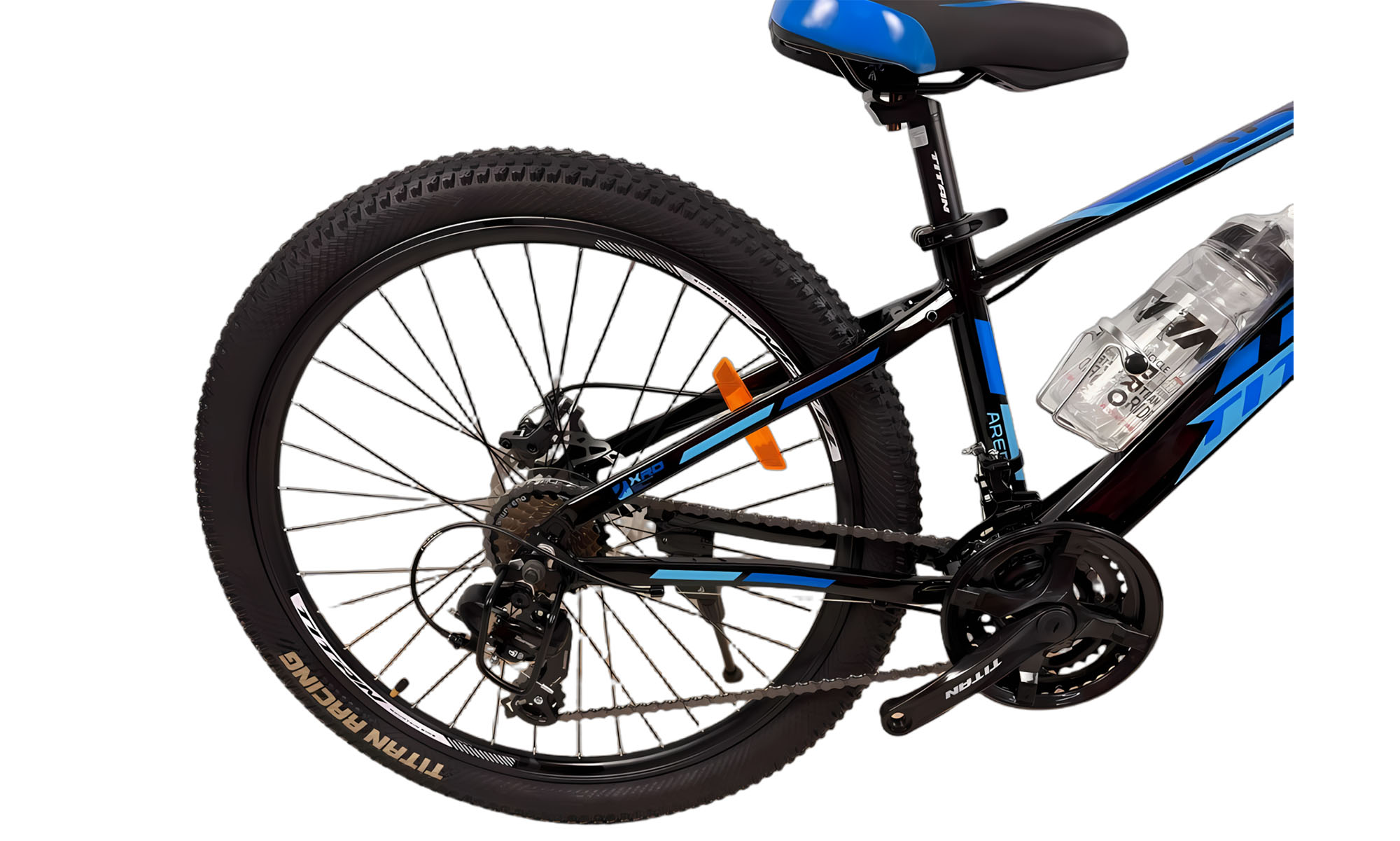 Велосипед Titan Arena 26", размер XS, рама 13", год 2025, Черный-Синий 3 Велосипед Titan Arena 26", размер XS, рама 13", год 2025, Черный-Синий 3