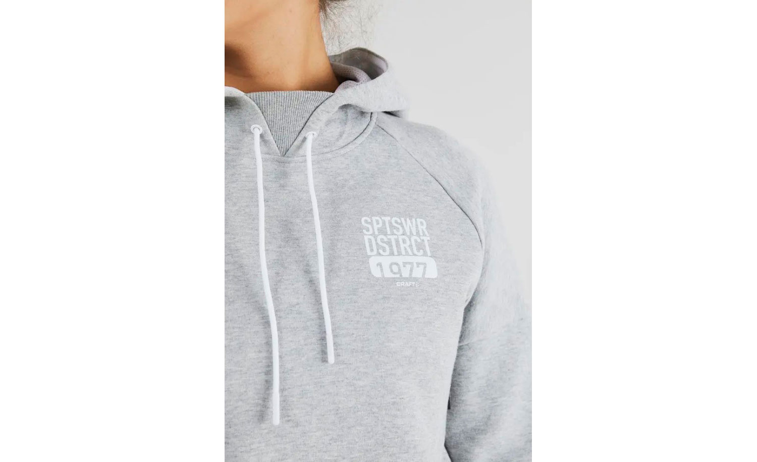 Худи Craft District Hoodie женская, размер S, сезон SS 19, белый 4