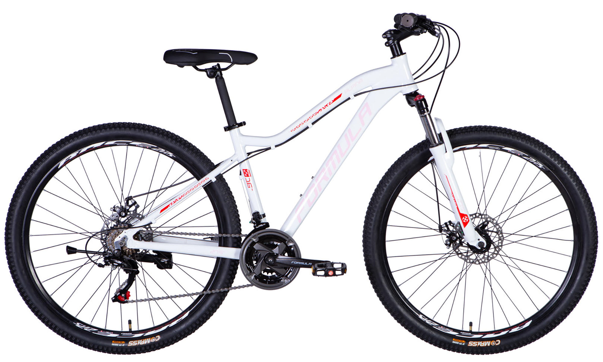Велосипед Formula ALPINA DD FR, 27.5", розмір S, рама 16", рік 2026, білий з рожевим Велосипед Formula ALPINA DD FR, 27.5", розмір S, рама 16", рік 2026, білий з рожевим