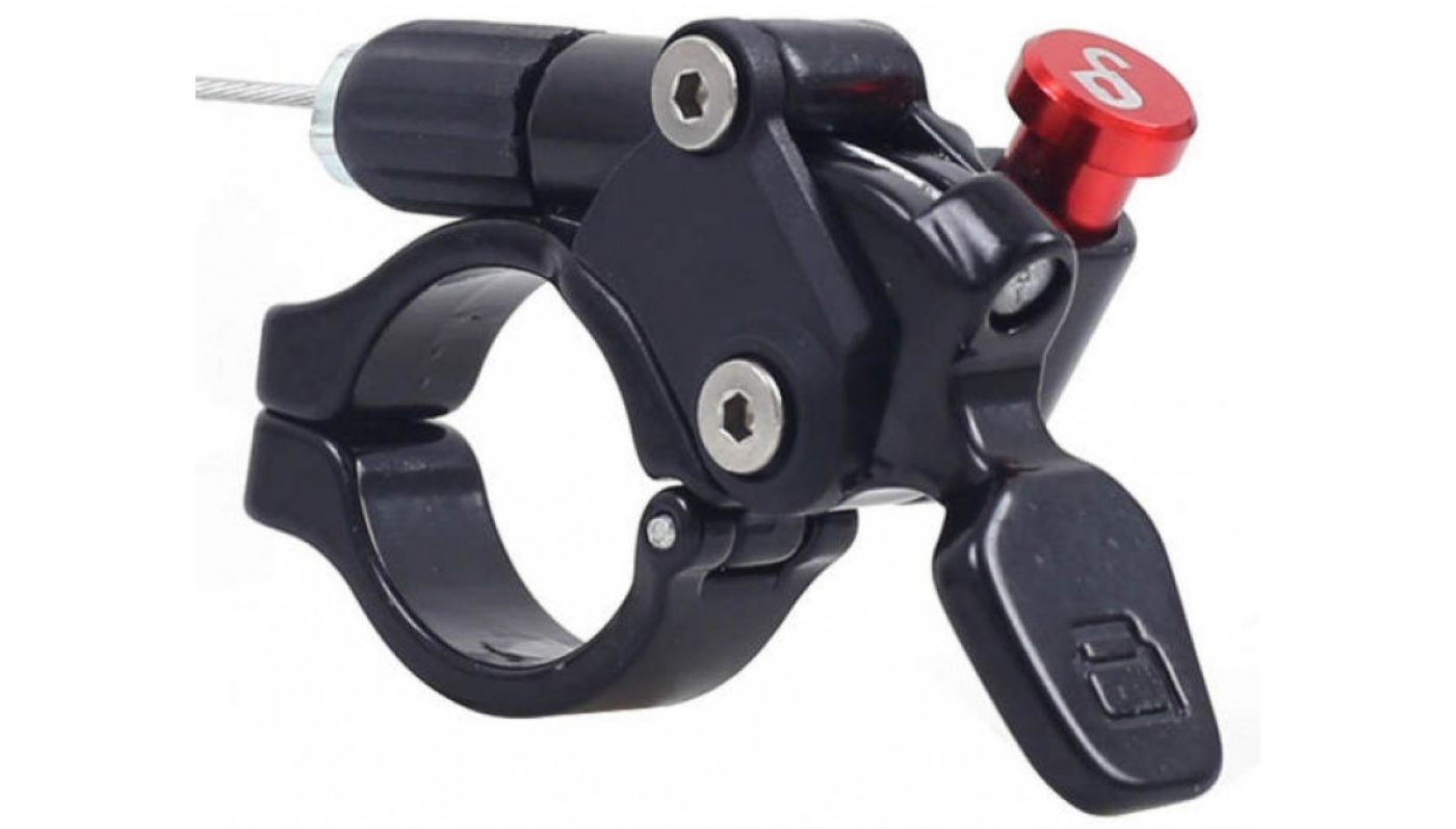 Манетка локаут, lock out для вилок  чорний/ червоний 3