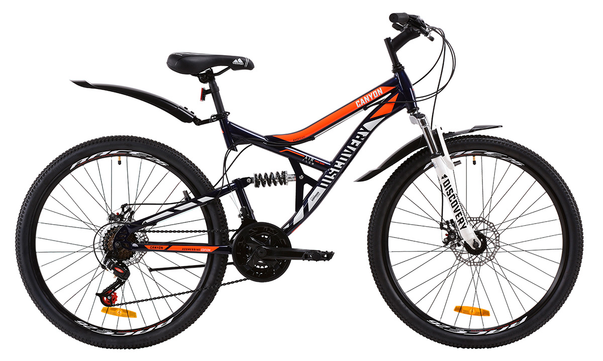Велосипед Discovery 26" CANYON DD (2020) 2020 Помаранчево-білий 6