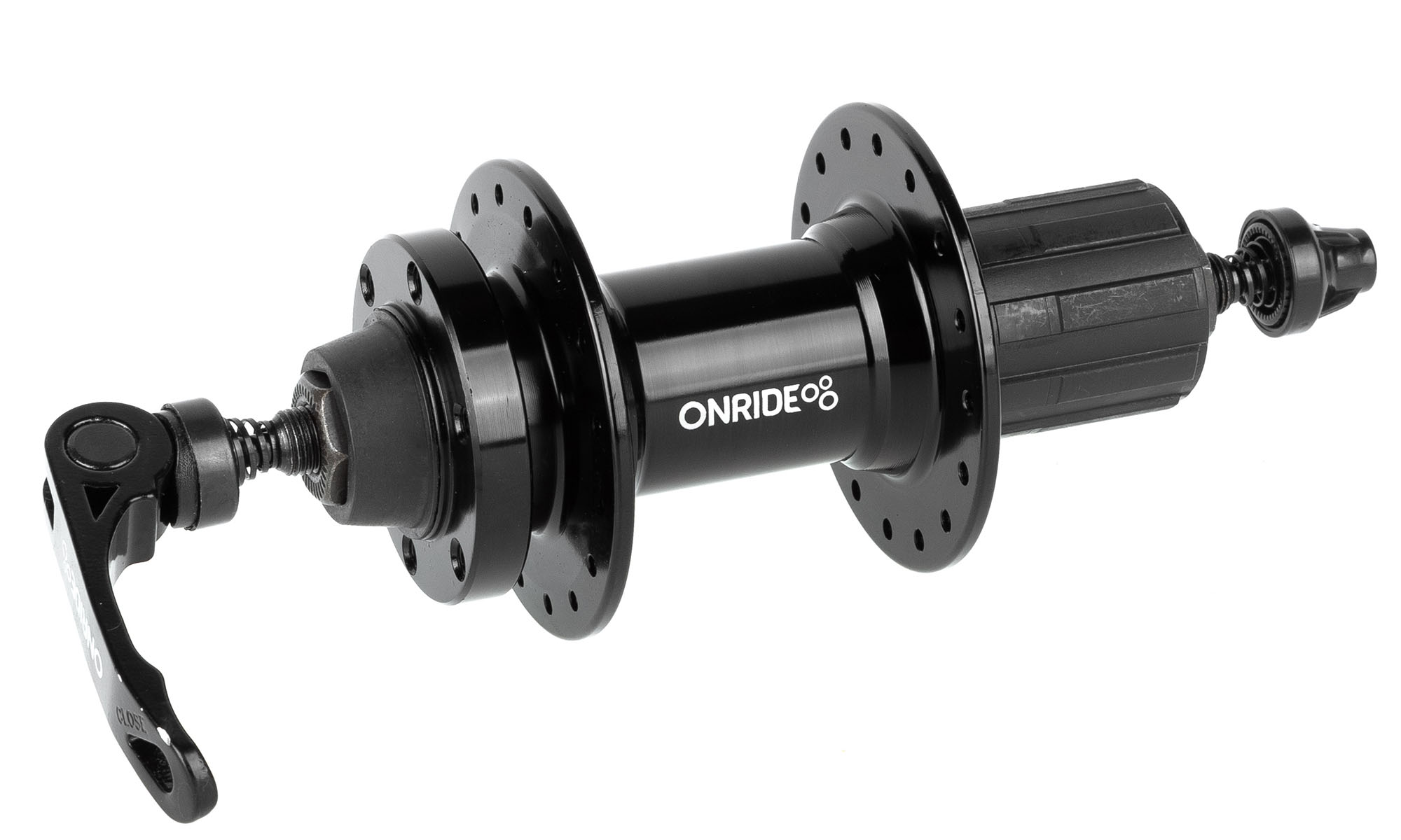 Втулка задняя ONRIDE Hub 20R, под кассету, HG, 32 отверстия, disc, шарики, 135 QR, черная 