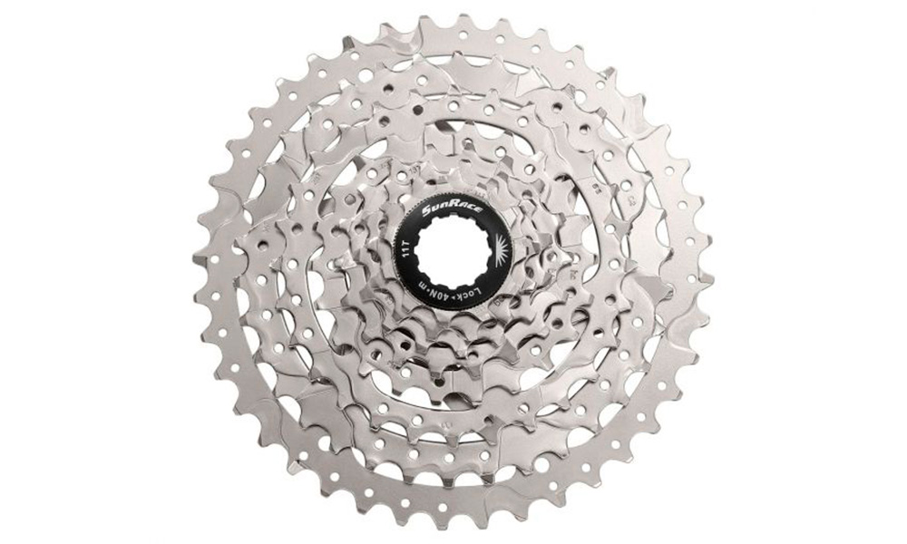 Фотографія Касета індексна 8-k 11-40T SUN RACE M680 MTB, Nickel