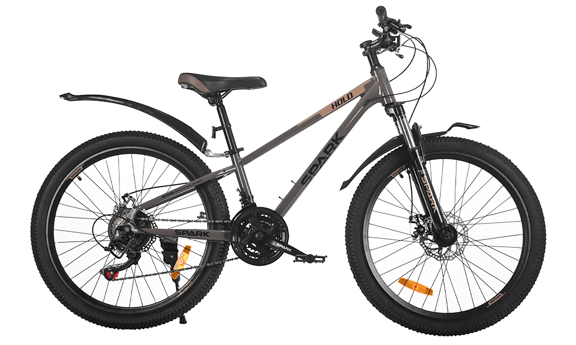Велосипед SPARK HOLD 24", размер XXS, рама 11", год 2025, темно-графитовый Велосипед SPARK HOLD 24", размер XXS, рама 11", год 2025, темно-графитовый