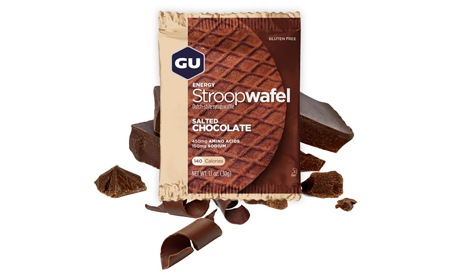 Фотография Энергетическая вафля GU Energy Stroopwafel Salted Chocolate, 32 г