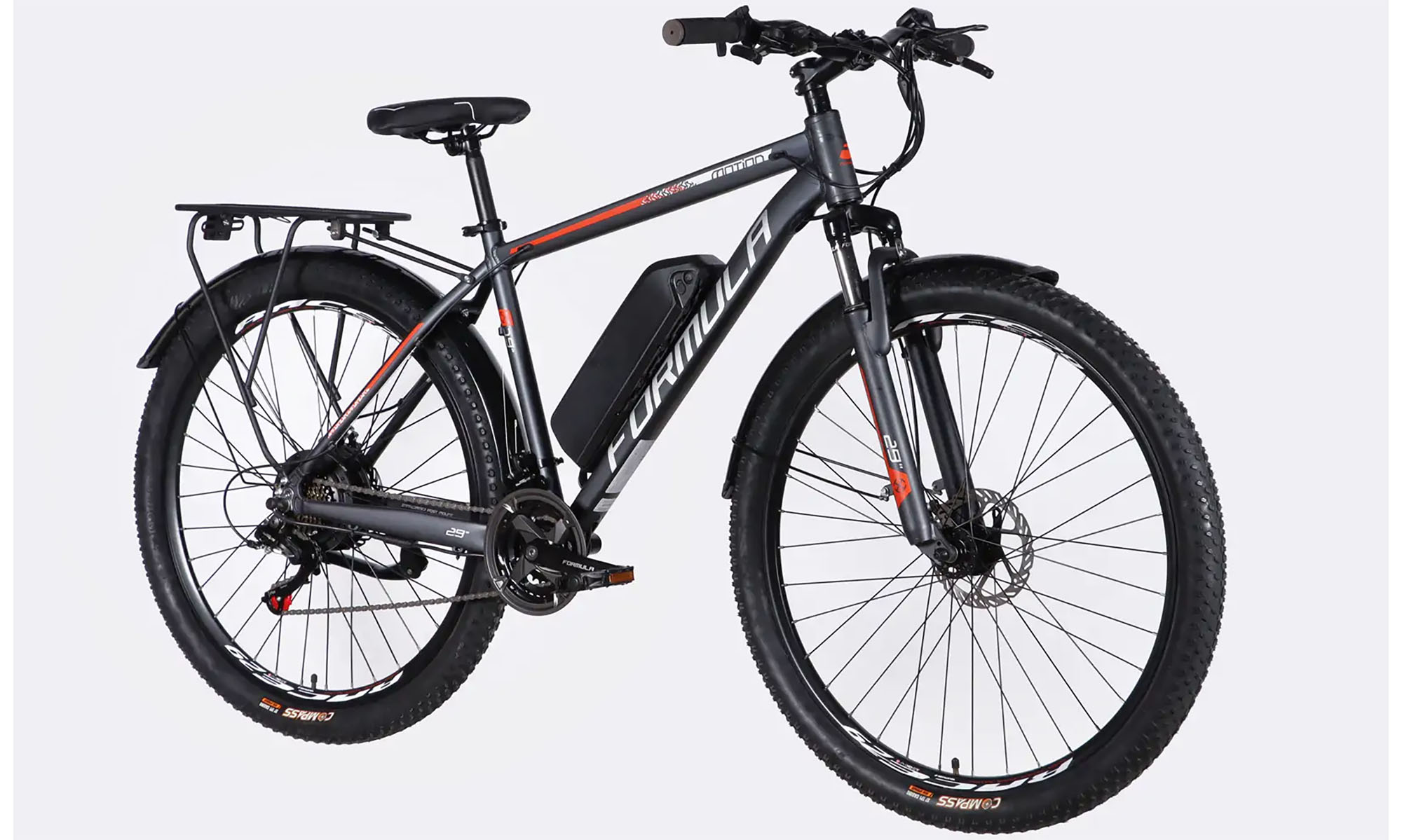 Велосипед с электроприводом Formula eMOTION PLUS DD FR 29", размер L, рама-19", 36B, 12.5А*ч, 500Вт, год 2026, серо-серебристый 2