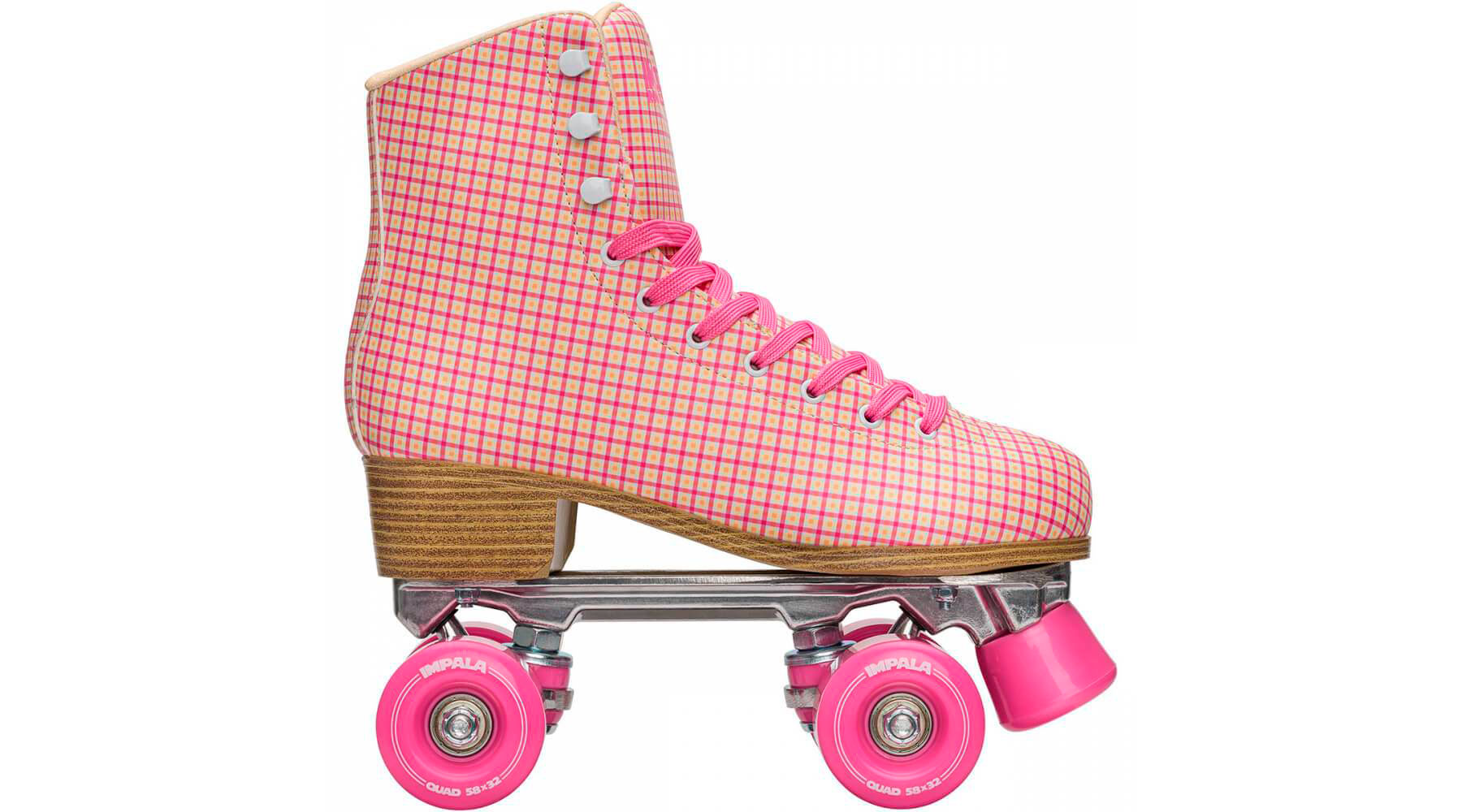 Ролики квады Impala PINK TARTAN, размер 40 Розовый 7