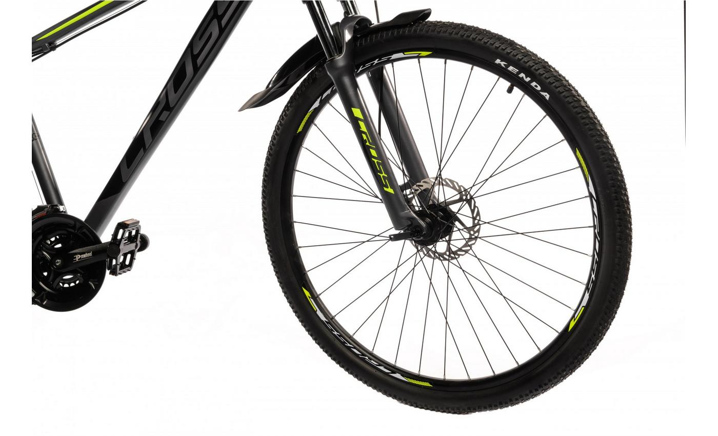 Фотографія Велосипед Cross Egoist v1.0 29" розмір М рама 18 2022 Сірий-Зелений 2