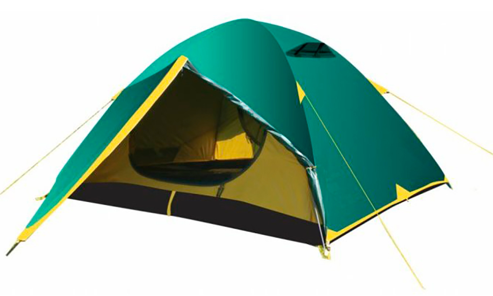 Фотография Палатка Tramp Nishe 2 зелено-желтый