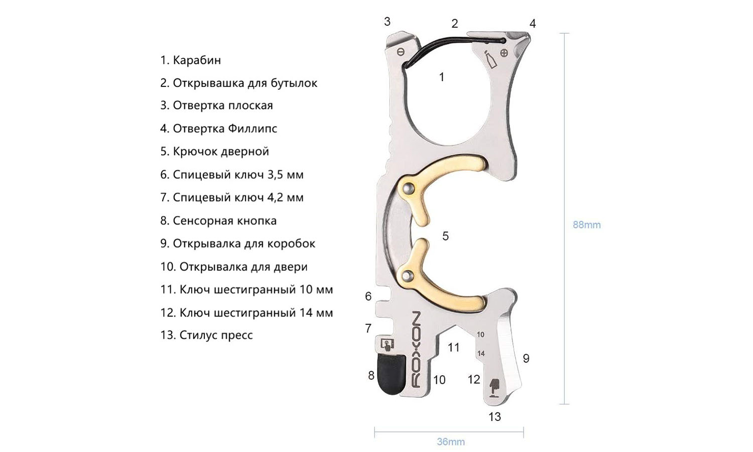 Фотографія Мультитул Roxon Spirit S705 2