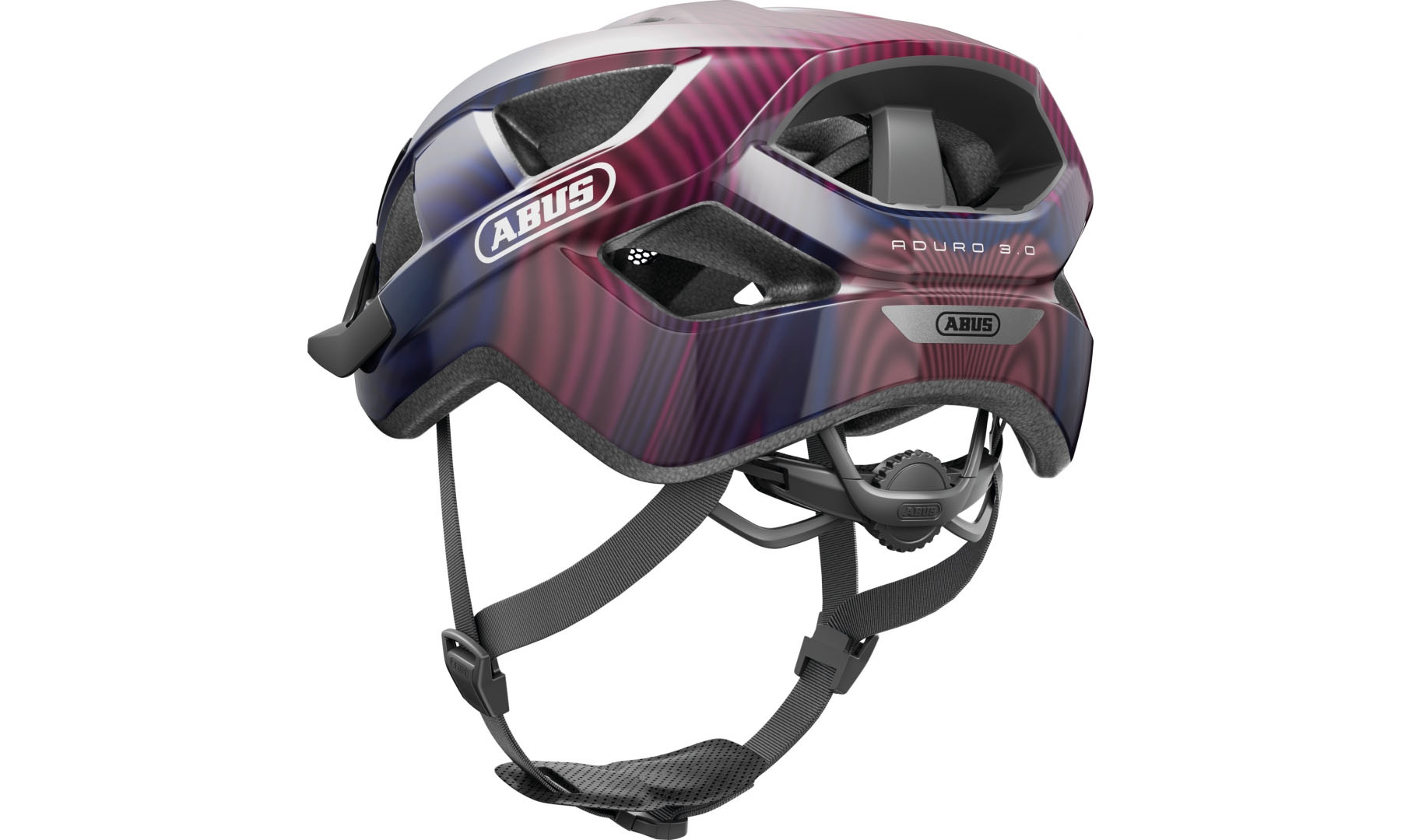Велошлем ABUS ADURO 3.0 purple waves, размер M (52-58 см), фиолетовый 3