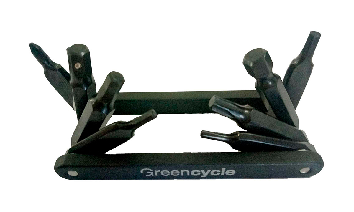 Фотография Компактный ключ Green Cycle GCM-089 складной 8 инструментов  black 