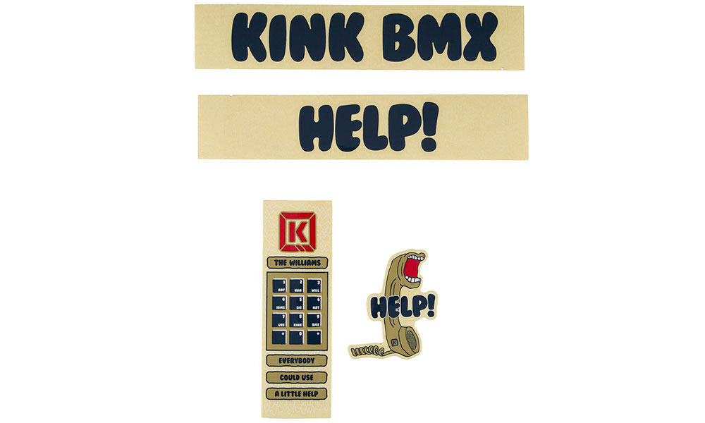 Набор наклеек на раму KINK BMX Williams Decal Kits голубоые/беживые