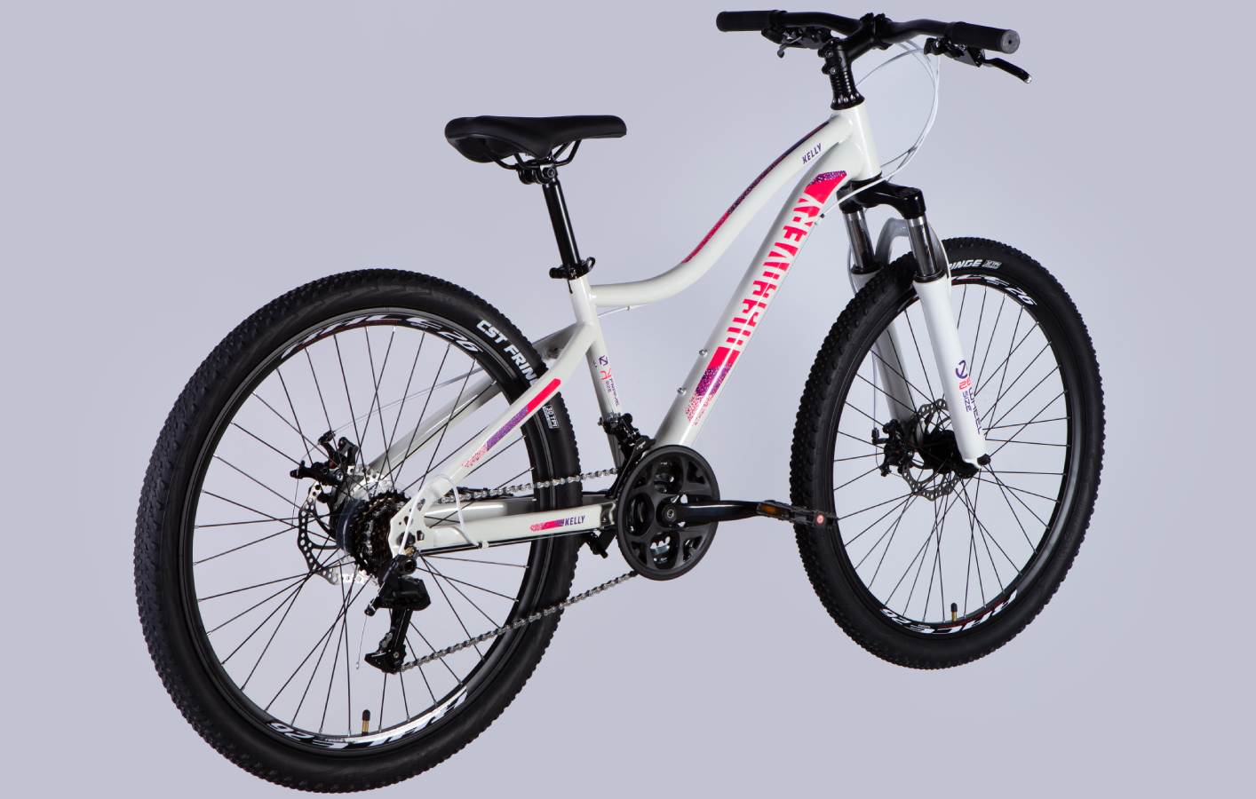 Велосипед Discovery KELLY DD FR 26", розмір XS, рама 14", 2025, біло-рожевий 2 Велосипед Discovery KELLY DD FR 26", розмір XS, рама 14", 2025, біло-рожевий 2