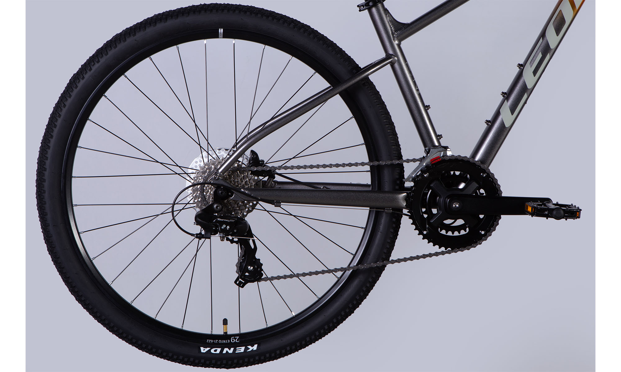 Велосипед Leon TN 100 HDD 29", размер M, рама 17", год 2025, оранжево-серебристый 2 Велосипед Leon TN 100 HDD 29", размер M, рама 17", год 2025, оранжево-серебристый 2