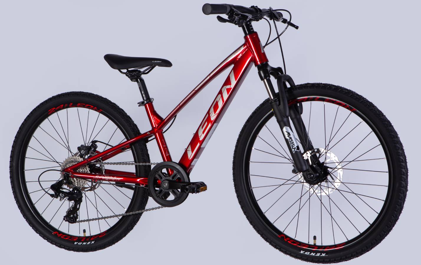 Велосипед Leon JUNIOR DD CS 24", размер XXS, рама 12", 2025, красный 2