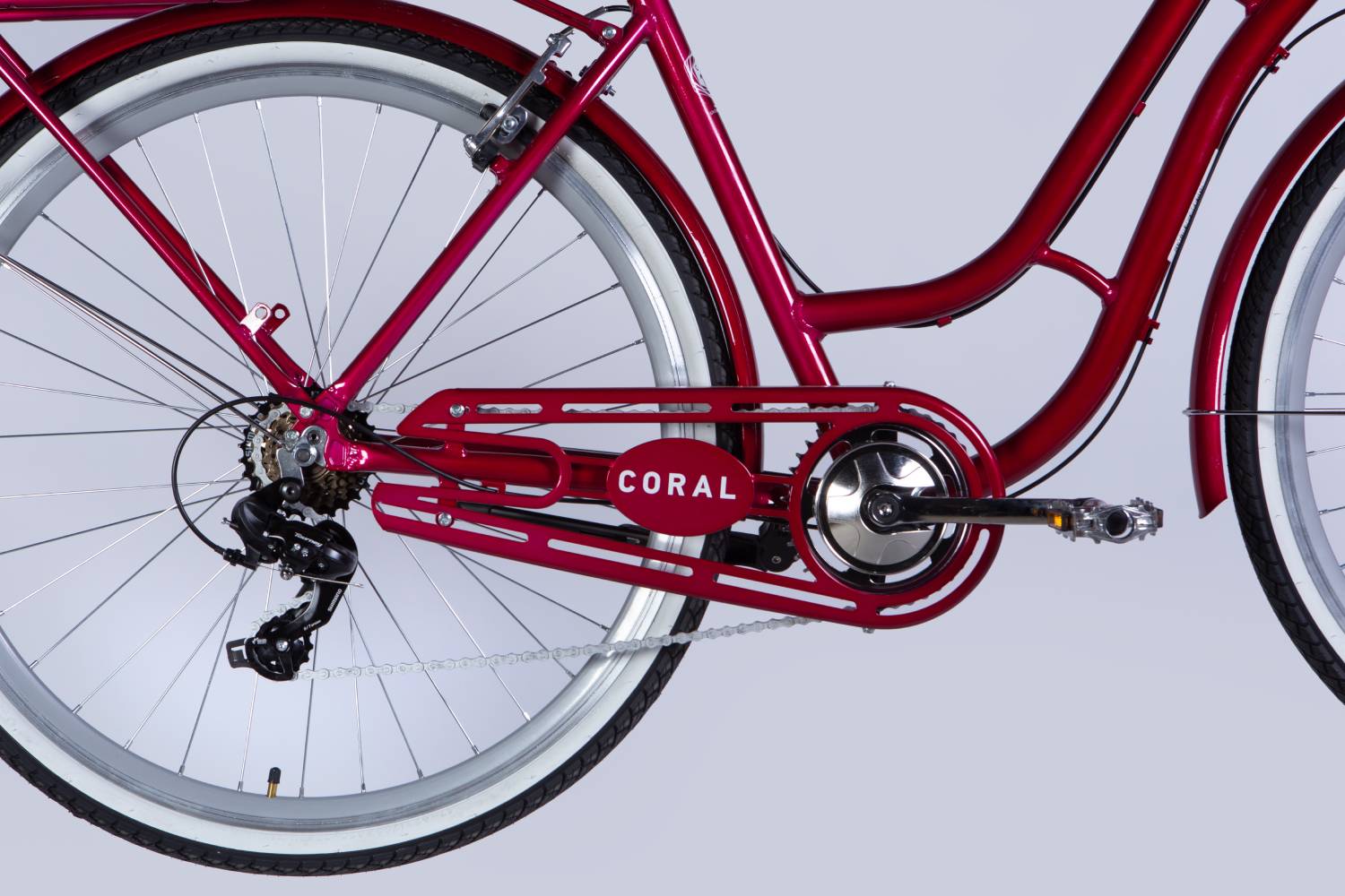 Велосипед Dorozhnik CORAL Vbr 28" размер L рама 19" 2025 рубиновый 2